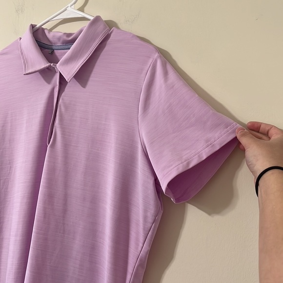 Adidas Ultimate Purple Short Sleeve Button Down Polo Shirt Size XL - Picture 3 of 8